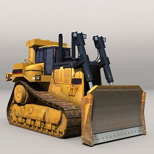 3d model bulldozer industrial
