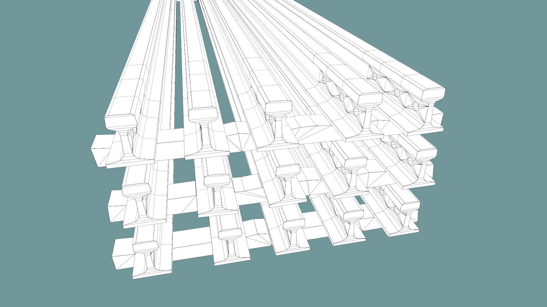 Stacked Rails P43 3D https://p.turbosquid.com/ts-thumb/gb/rDfm3E/69/screenshot020/png/1657377495/1920x1080/fit_q87/e5f113e8b8ff0df67206a1144064ff18e7b0f324/screenshot020.jpg