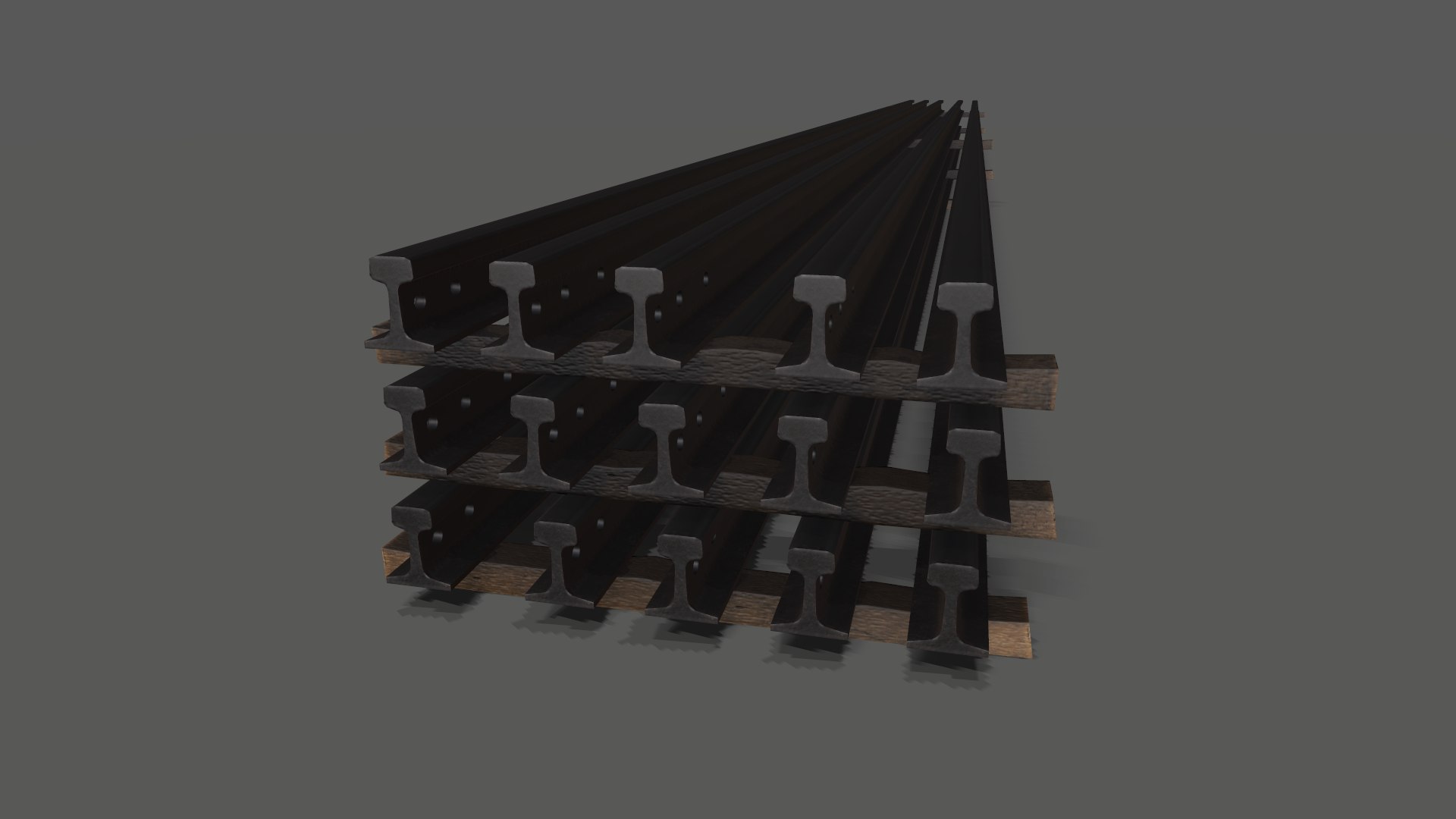 Stacked Rails P43 3D - TurboSquid 1924742