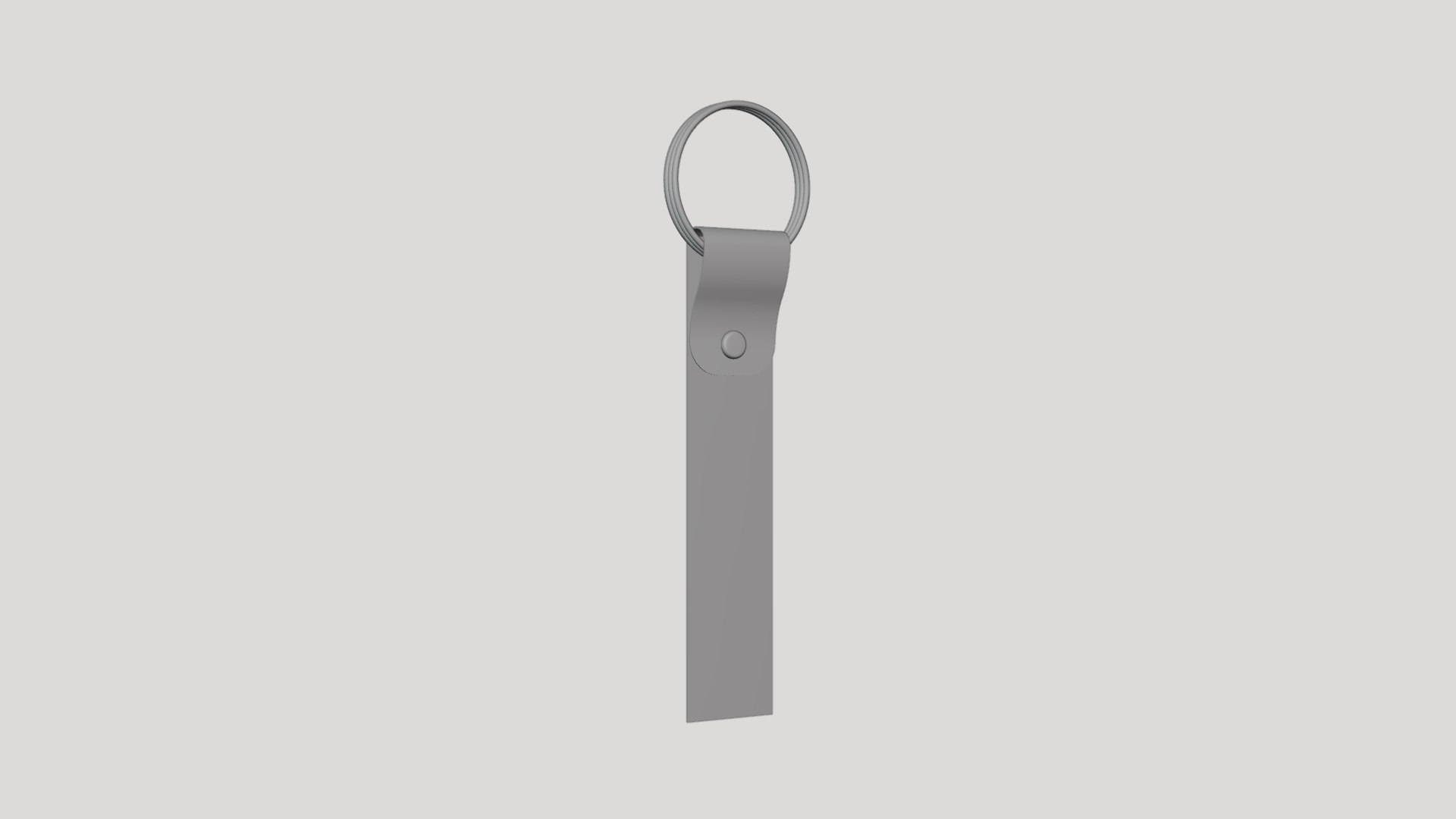 3D Basic Keychain - Geometry Only No Textures No Materials Model ...