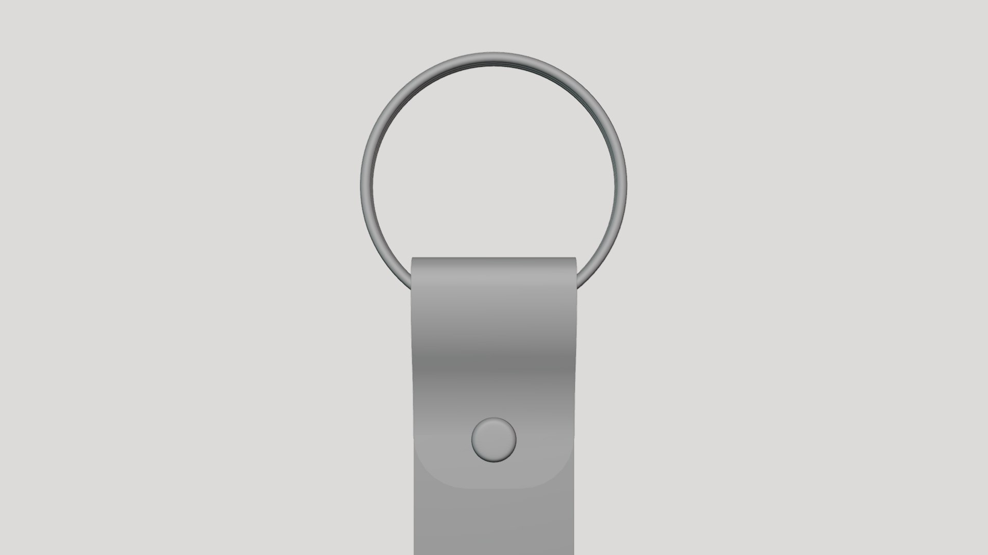 3D Basic Keychain - Geometry Only No Textures No Materials Model ...