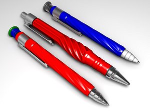 pens ballpens 3d model