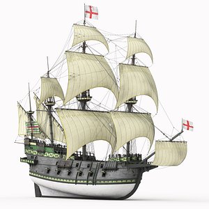 This 3D Galleon includes a fully detailed interior 03
