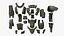 Collezione di parti Sci-Fi Mech Kitbash con file ZBRUSH incluso