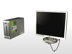 hp pavillion computer monitor 3d model