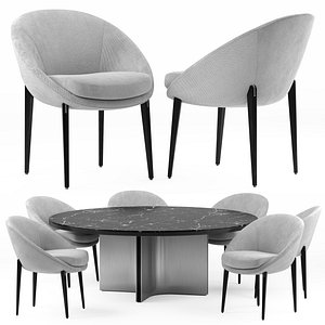 Minotti Lido chair  table Marvin 2021 collection