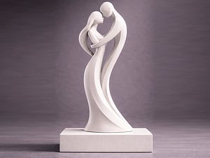 Embrace of unity sculpture - 3D Print model