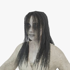 Japanese Style Ghost Woman With PBR Materials And Multiple Skins