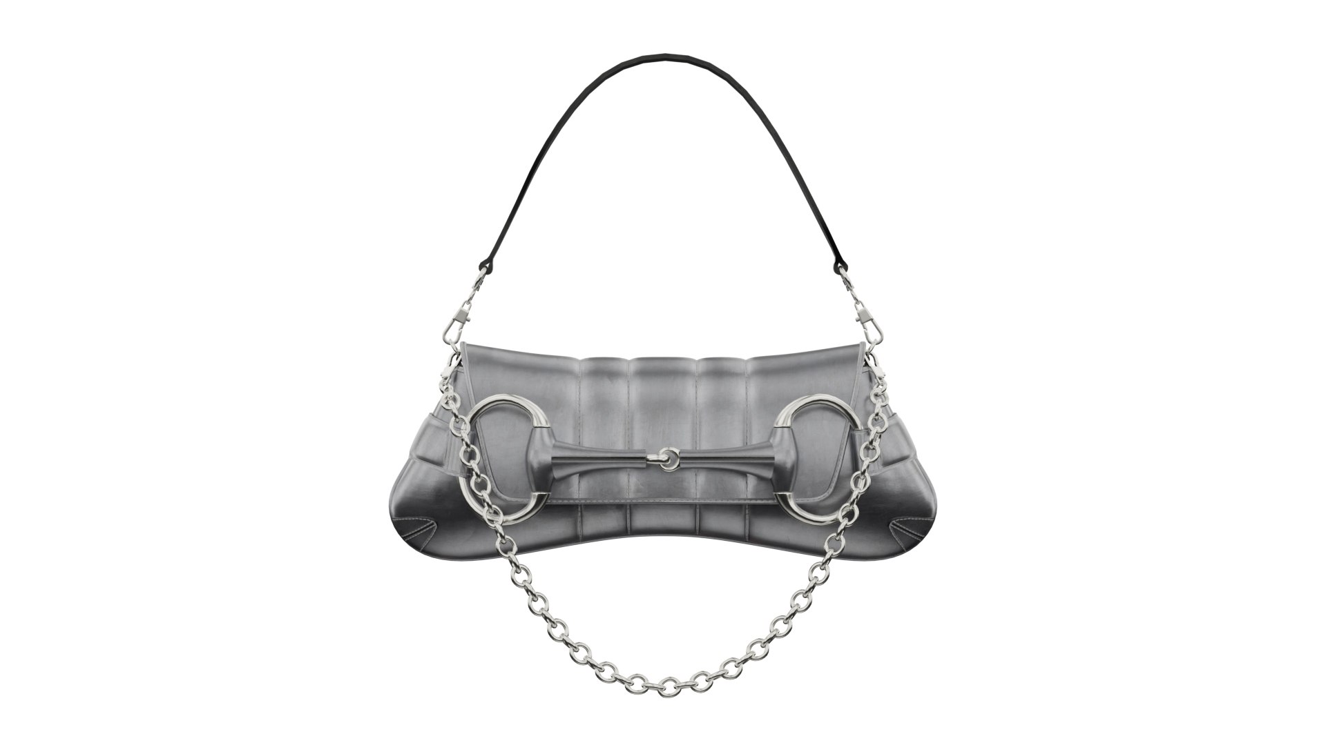 3D GUCCI Horsebit Chain Medium Shoulder Bag Silver TurboSquid 2133954