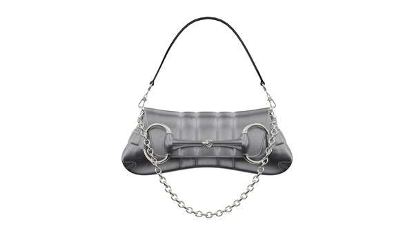 Gucci Horsebit Chain medium shoulder bag in black leather