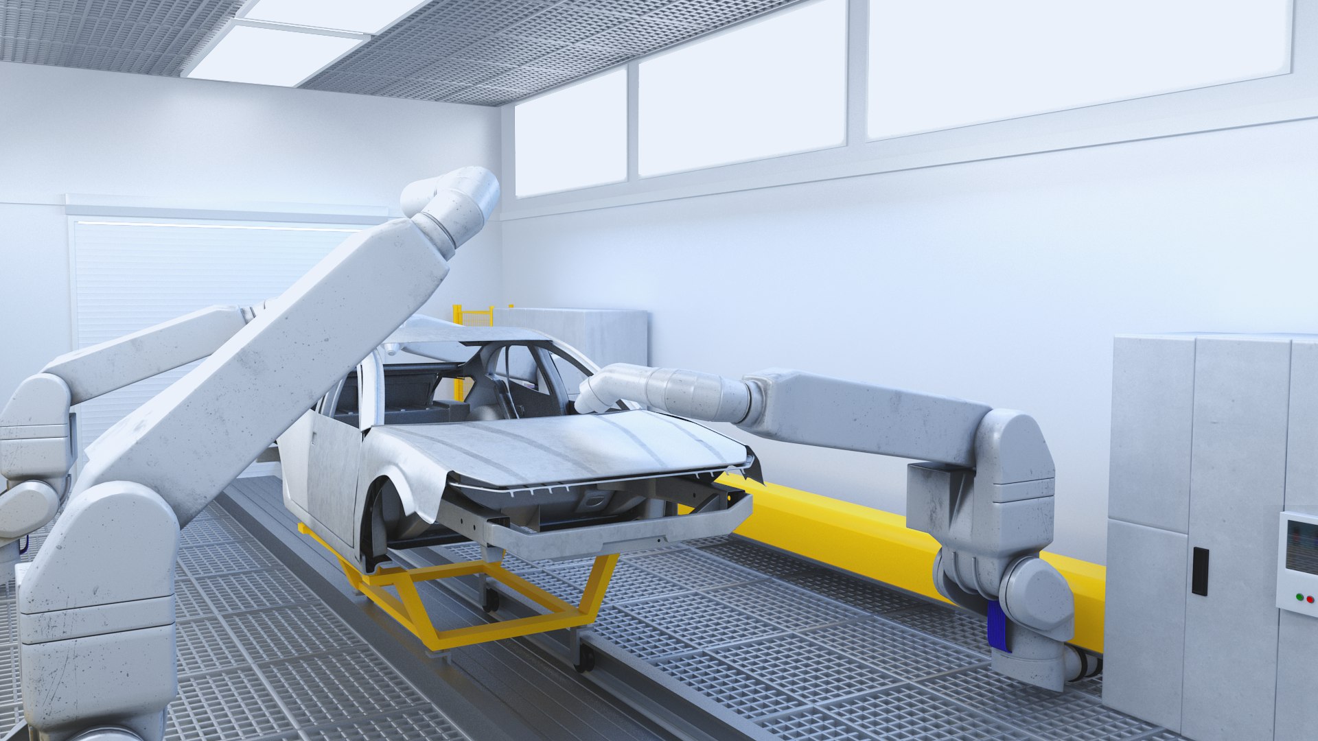 Robot Painting Production Line 3D https://p.turbosquid.com/ts-thumb/gc/HfsaIT/a2/cs/png/1624738439/1920x1080/fit_q87/39ac09e3c3e10f29969b4df838be406a68542872/cs.jpg