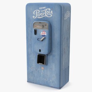 3D Aged Pepsi Cola Vintage Vending Machine