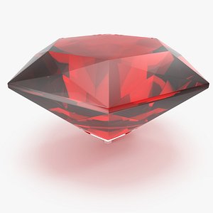 Fire Rose Hexagon Cut Ruby model