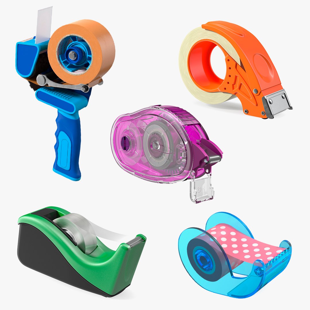 Desk Tape Dispensers Collection 2 3D model preview