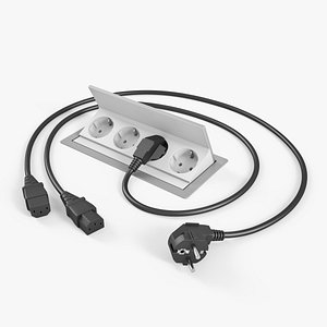 Floor Power Socket And Computer Power Cord