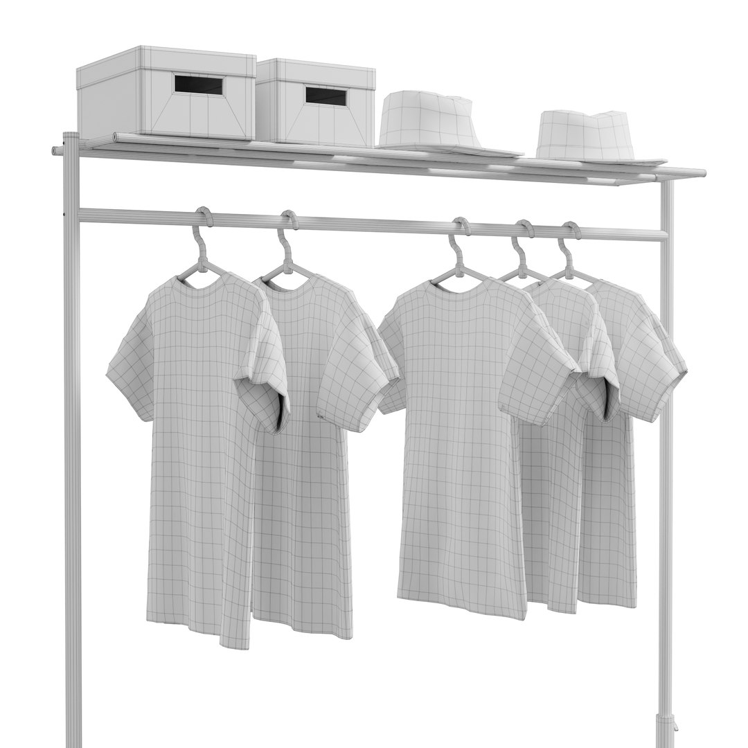 3D Model Clothes Rack - TurboSquid 2244213