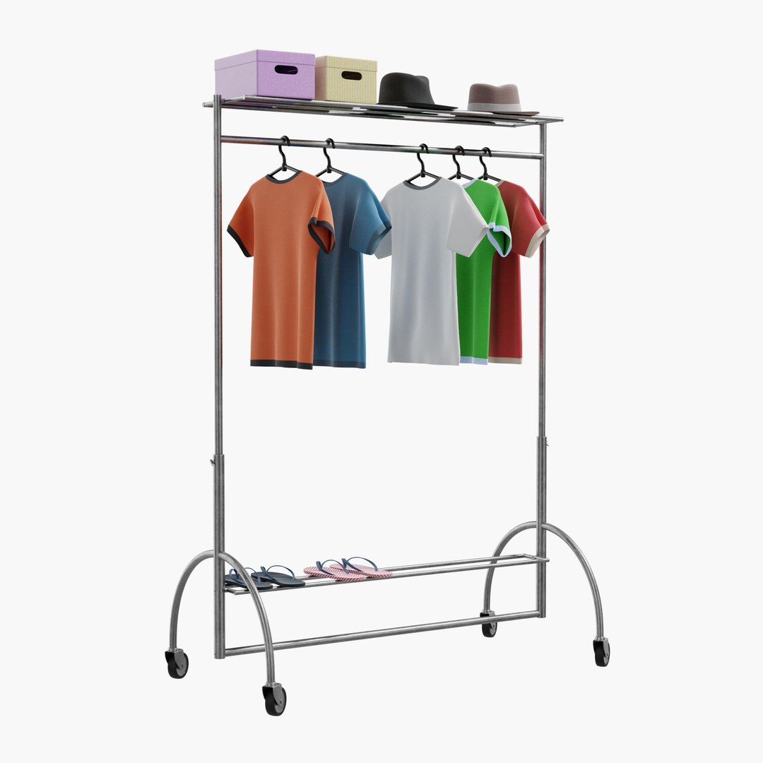 3D Model Clothes Rack - TurboSquid 2244213