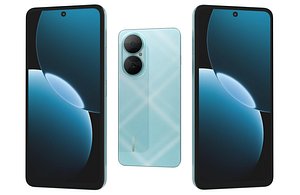 Huawei Nova Y73 Blue Low Poly 3D