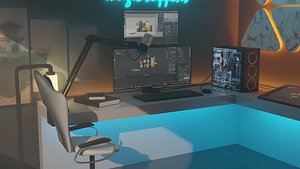 3D gaming room model