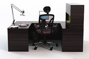 Computer Desk with Chair & Props 2