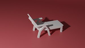 3D Plastic beach chair
