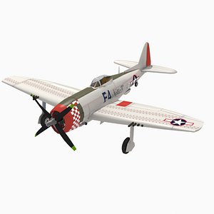 3D model P47 Thunderbolt airplane Lite