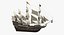 galeon old historical sail ship 3D