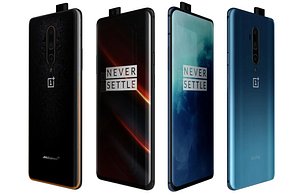 3D OnePlus 7T Pro Haze Blue And McLaren Edition Low Poly model