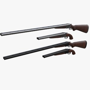 Double Barrel 4K PBR 3D model