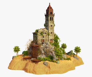 3D Ancient Tower House Guard