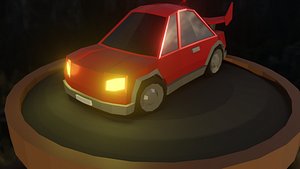 AUTO DE CARRERA LOW POLY