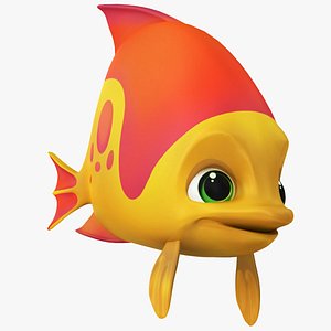 3D Cartoon Small Fish 02