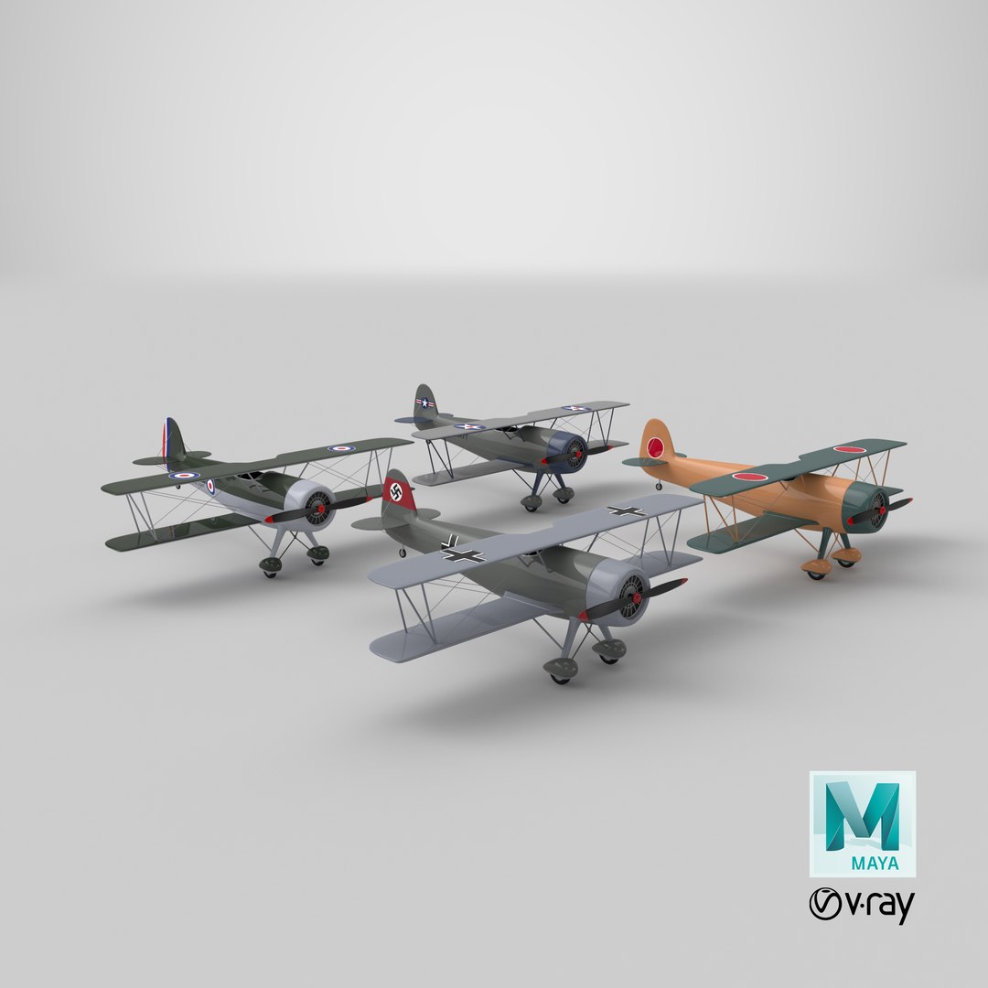 Military Biplane Collection 3D model https://p.turbosquid.com/ts-thumb/gc/yX8TRd/Ci/stemcell_maya_vray_render/png/1641406993/1920x1080/fit_q87/19bb6cb26094ebf4256367177bc5b85d6f580a51/stemcell_maya_vray_render.jpg