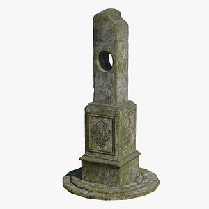 3D Stone Monument Low Poly model