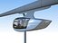 futuristische Himmel Straßenbahn