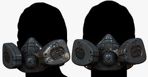 3D Gas mask respirator scifi futuristic model 3D model