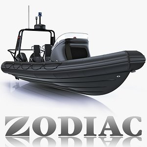 Military inflatable boat Zodiac and engine Mercury Verado 200 RHIB