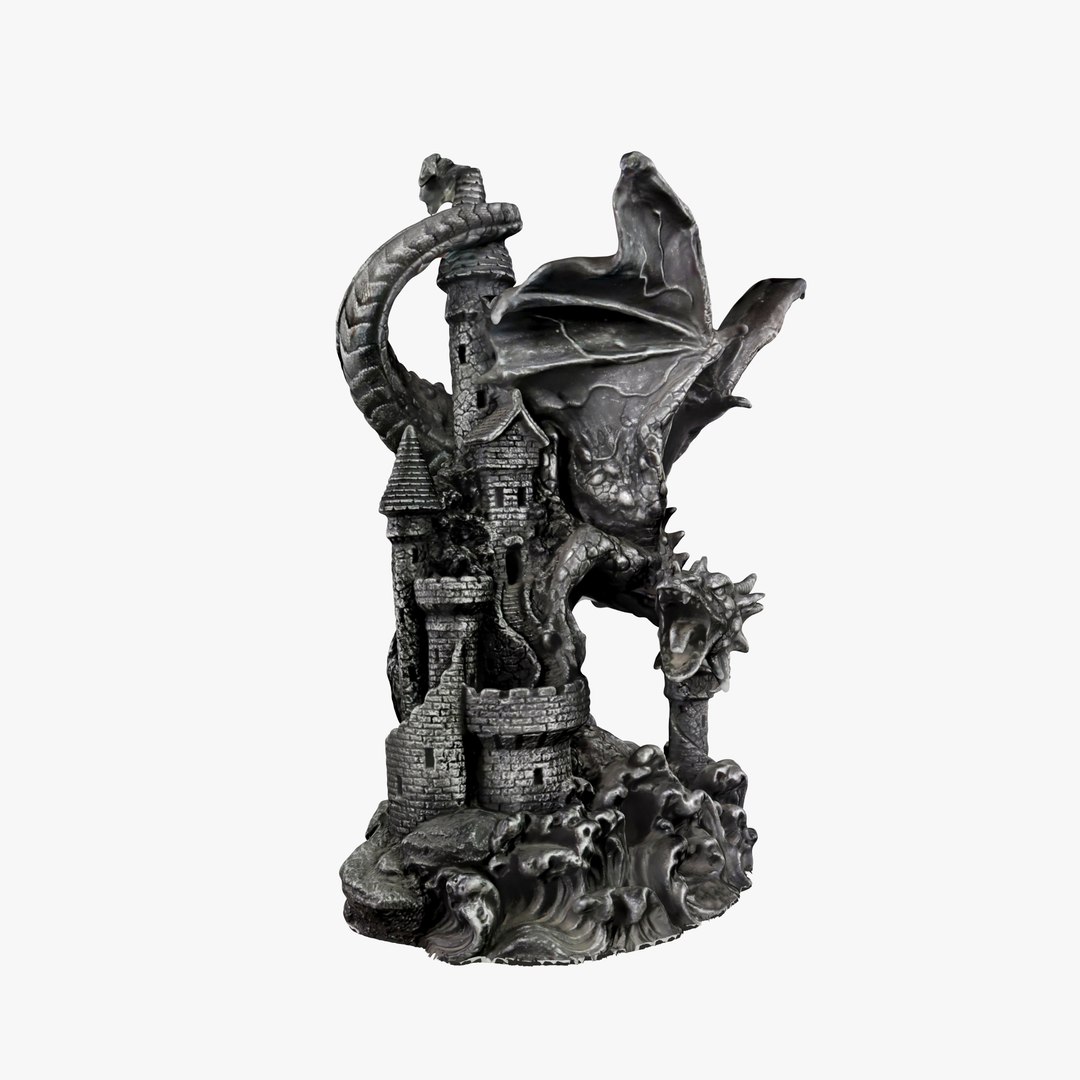 Castle Dragon Statue 3D model TurboSquid 2080704