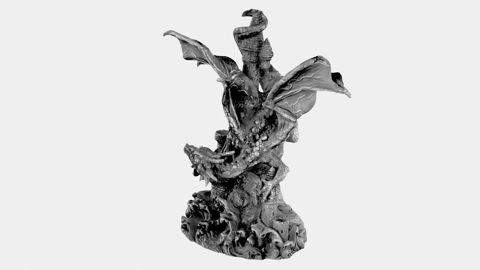 Castle Dragon Statue 3D Model TurboSquid 2080704