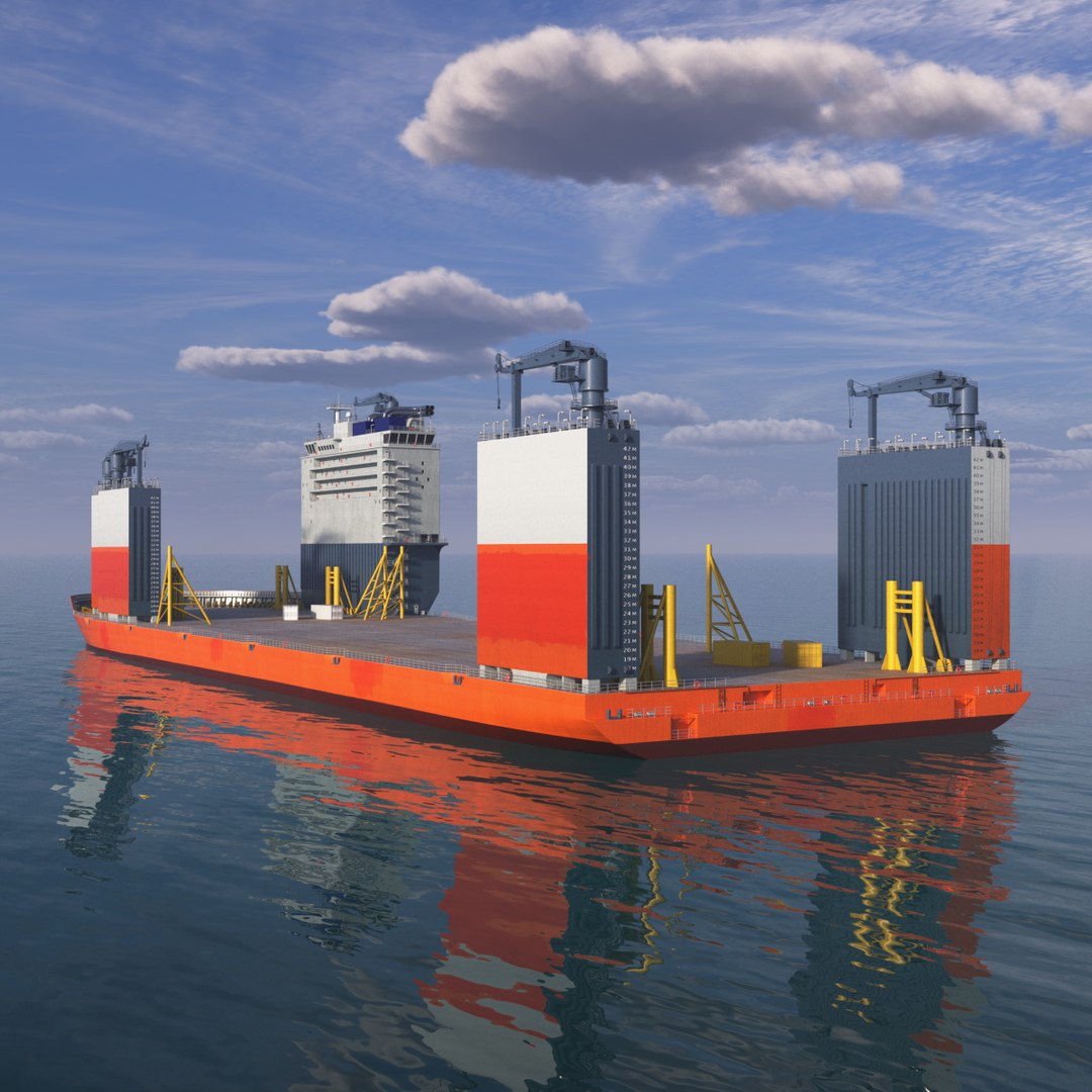 Cargo Heavy Lift Ship 3D model preview