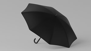 3D model Cartoon Umbrella Classic Open