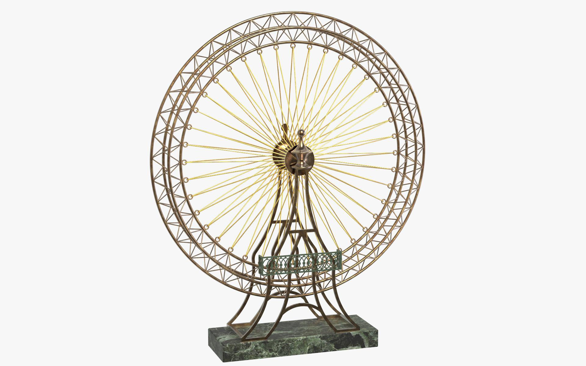 3D Ferris Wheel Wire Sculpture model - TurboSquid 1834854