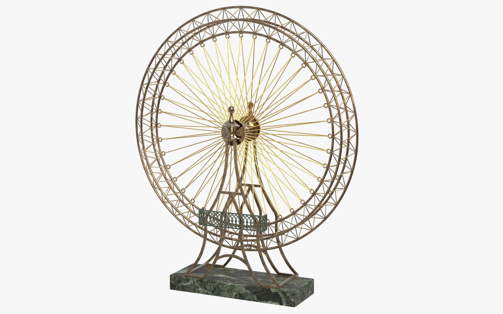 3D Ferris Wheel Wire Sculpture Model - TurboSquid 1834854