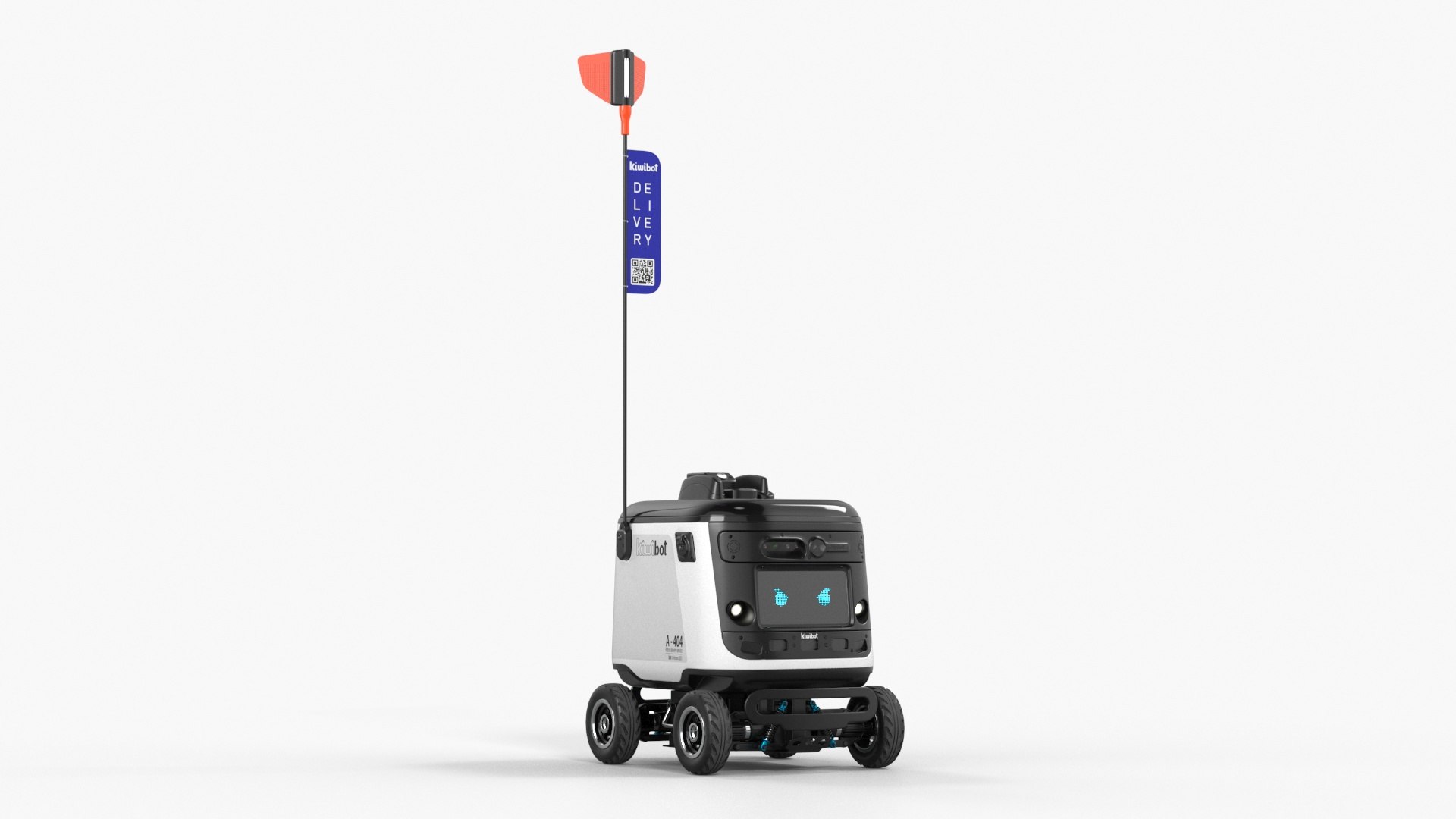 Delivery Robot Kiwibot White 3D model preview