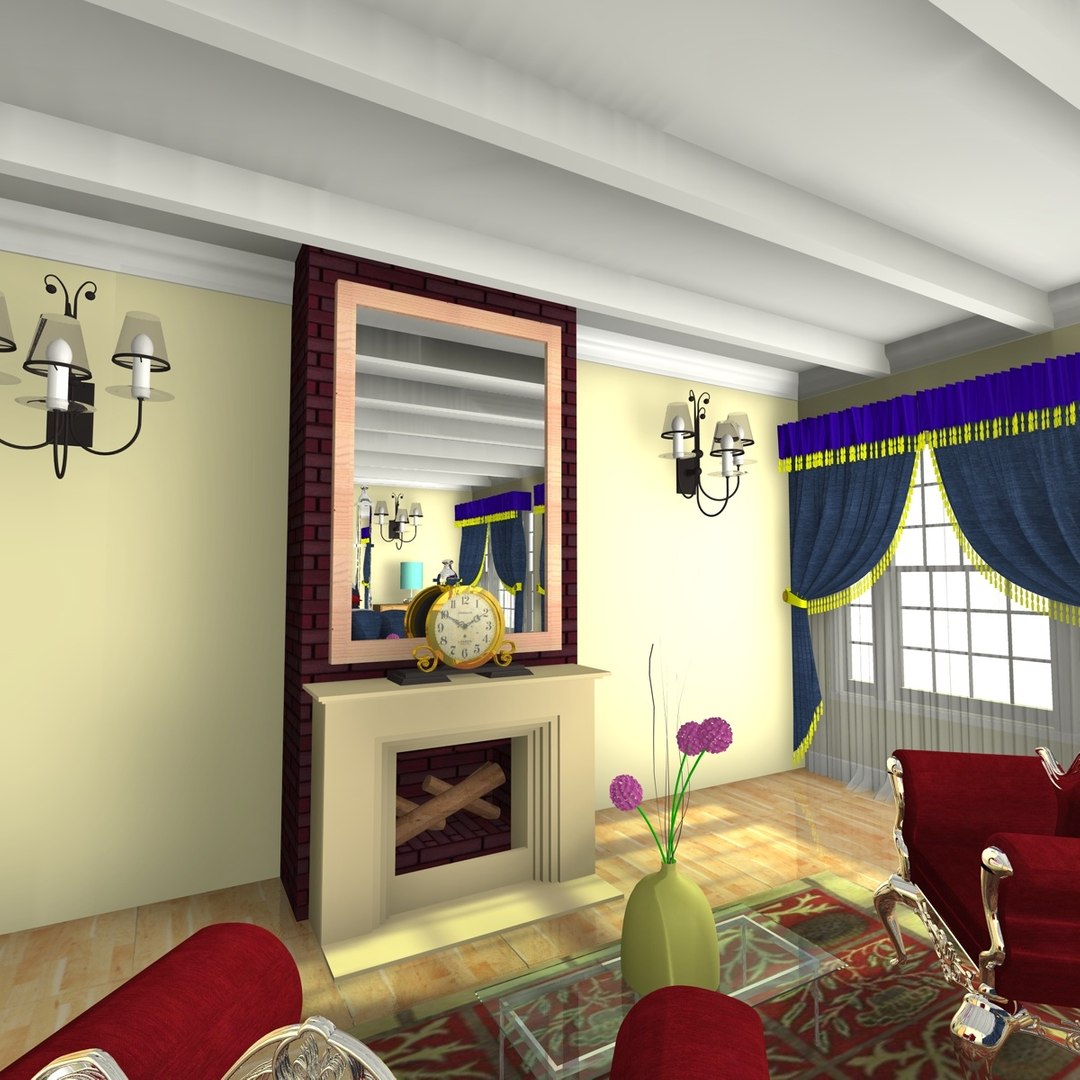 bedroom home interior c4d