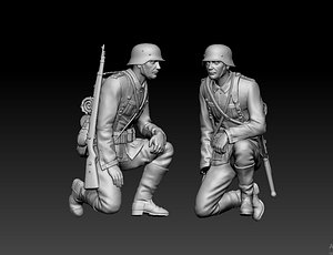 3D german soldier
