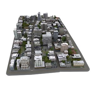 City Scene A-21082022 Low Poly 3D model