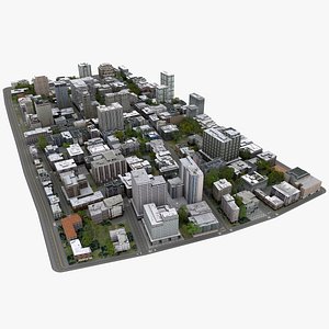 City Scene A-21082022 Low Poly 3D model
