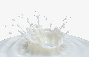 3D milk crown splash
