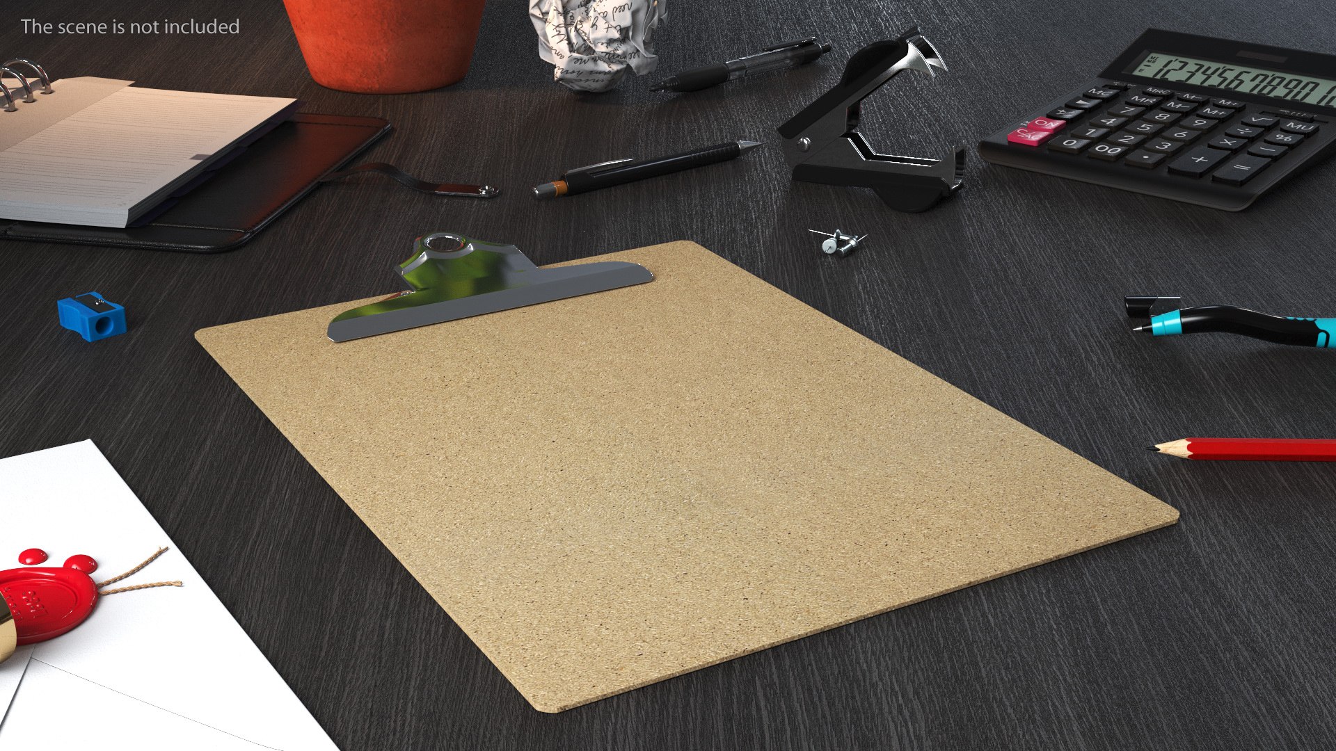 3D Recycled Wood Clipboard Model - TurboSquid 2130577